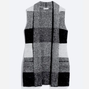 Evolution by Cyrus Striped Sleeveless Cardigan Size Small